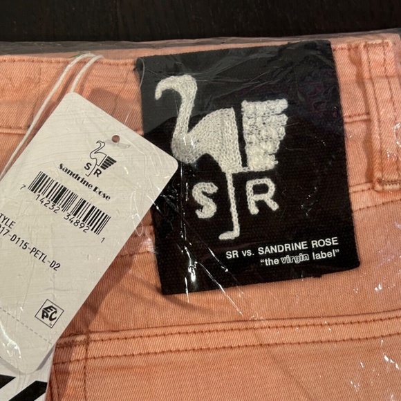 Sandrine Rose x Free People Super Flare Denim Jeans Petal Pink Size 30 - NWT - Picture 10 of 14